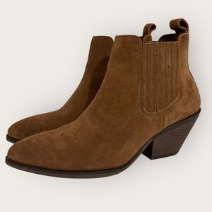 Portland Leather Patina Suede Leather Dakota Boots Women's 7.5 Brown Ankle